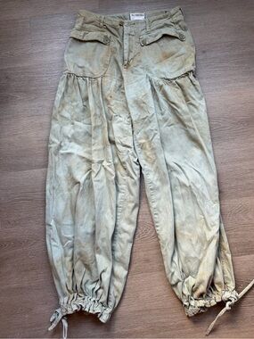 Free People We The Free Lotus Jeans- size 28, light tye dye green